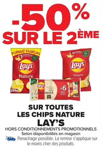 Carrefour Market Sur toutes les chips nature lay's offre