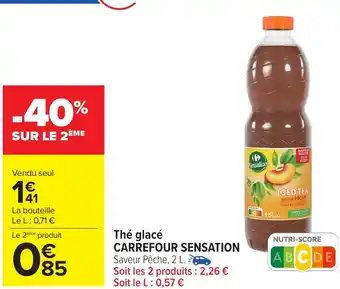 Carrefour Market Thé glacé CARREFOUR SENSATION offre