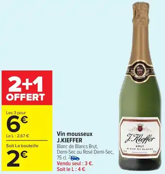 Carrefour Market Vin mousseux J.KIEFFER offre