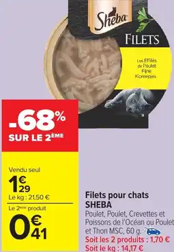 Carrefour Market Filets pour chats Sheba offre