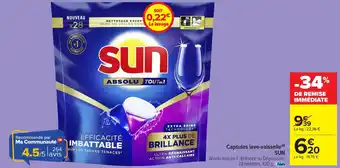 Carrefour Market Capsules lave-vaisselle SUN offre