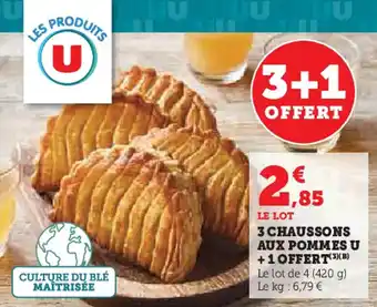 U Express 3 chaussons aux pommes u offre