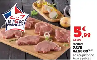 U Express Porc pave sans os offre