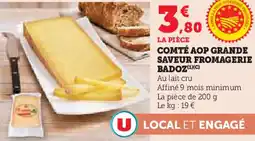 U Express Comté aop grande saveur fromagerie badoz offre