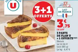 U Express 3 parts de flan u offre