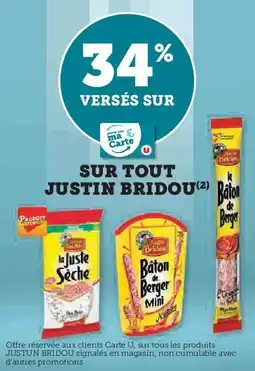 U Express Sur tout justin bridou offre