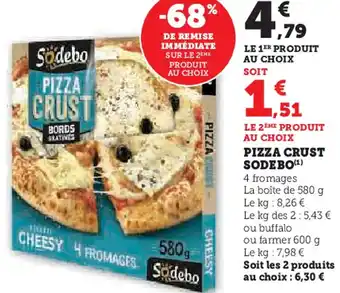 U Express Pizza crust sodebo offre