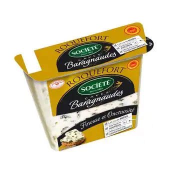 Carrefour SOCIÉTÉ Roquefort Caves Baragnaudes A.O.P offre