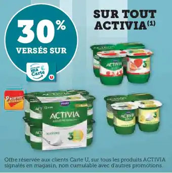 U Express Sur tout activia offre