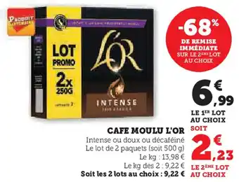 U Express Cafe moulu l'or offre