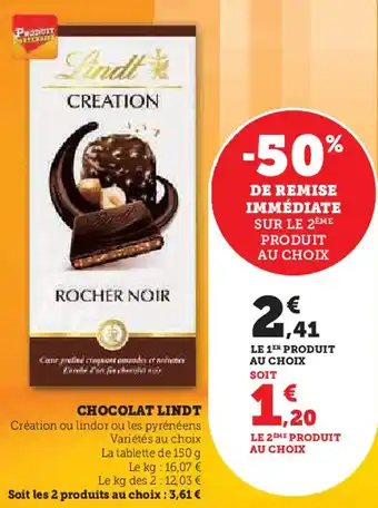 U Express Chocolat lindt offre