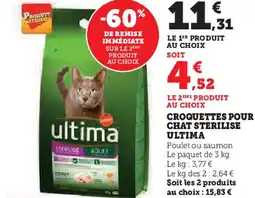 U Express Croquettes pour chat sterilise ultima offre