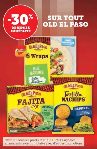 U Express Sur tout old el paso offre