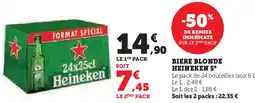 U Express Biere blonde heineken 5° offre