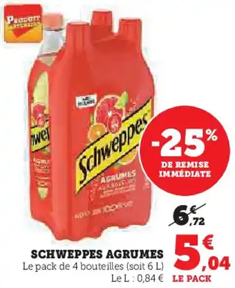 U Express Schweppes agrumes offre