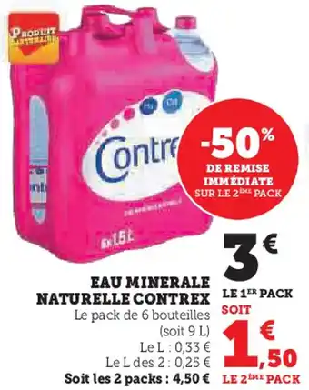 U Express Eau minerale naturelle contrex offre