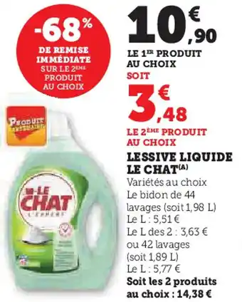 U Express Lessive liquide le chat offre