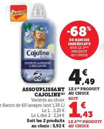 U Express Assouplissant cajoline offre