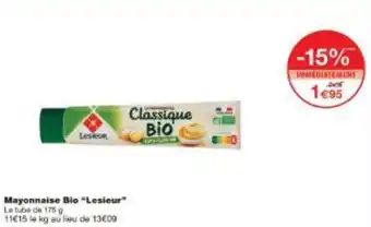 Monoprix Mayonnaise Bio Lesieur offre