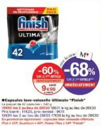 Monoprix Capsules lave-vaisselle Ultimate Finish offre