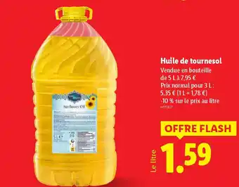 Lidl Huile de tournesol offre