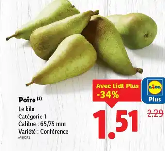 Lidl Poire offre