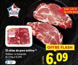 Lidl 12 côtes de porc échine offre