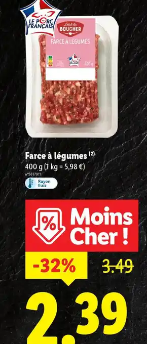 Lidl Farce à légumes offre