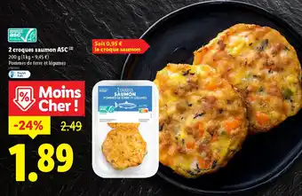 Lidl 2 croques saumon ASC offre