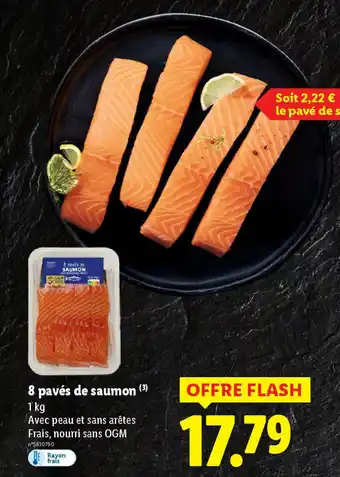 Lidl 8 pavés de saumon offre