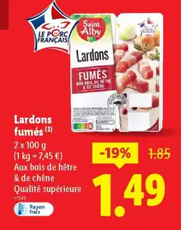 Lidl SAINT ALBY Lardons fumés offre