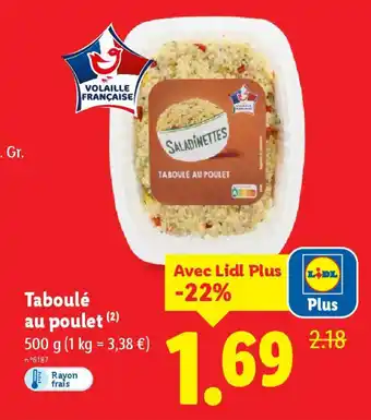 Lidl Taboulé au poulet offre