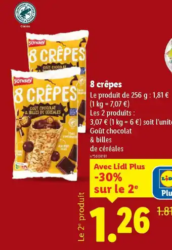 Lidl SONDEY 8 crêpes offre