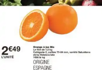 Monoprix Orange à jus Bio offre