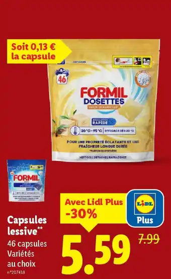 Lidl Capsules lessive offre