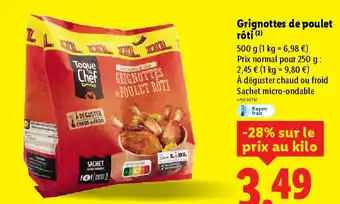 Lidl Grignottes de poulet rôti offre