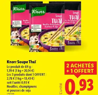 Lidl KNIRR Soupe Thaï offre