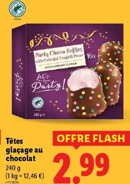 Lidl Têtes glaçage au chocolat offre