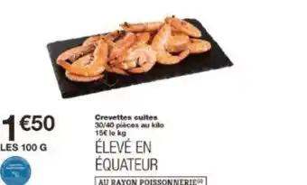 Monoprix Crevettes cuites offre