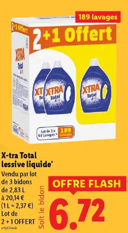 Lidl XTRA TOTAL lessive liquide offre