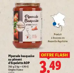 Lidl Piperade basquaise au piment d'Espelette AOP offre