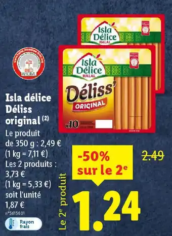 Lidl ISLA DELICE Déliss original offre