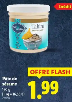 Lidl TAHINI Pâte de sésame offre