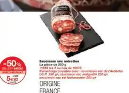 Monoprix Saucisson sec noisettes offre