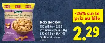 Lidl ALESTO Noix de cajou offre