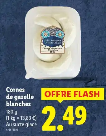 Lidl Cornes de gazelle blanches offre