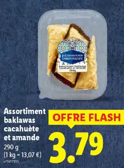 Lidl Assortiment baklawas cacahuète et amande offre