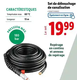 Lidl Set de débouchage de canalisation offre