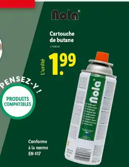 Lidl NOLA Cartouche de butane offre