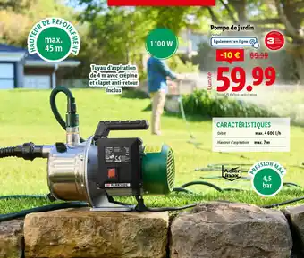 Lidl Pompe de jardin offre